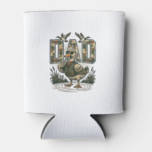 Camo Duck Dad Vintage Engraving T-Shirt Design_1 Can Cooler