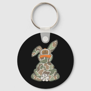 Camo Easter Bunny Cute Bunny Happy Easter Womens Key Ring