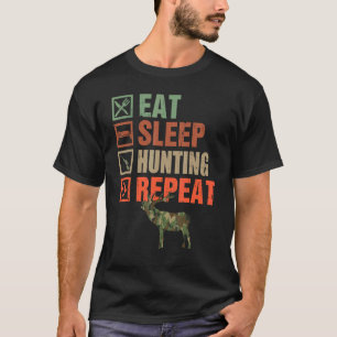 Camo Eat Sleep Hunting Repeat Hunting T-Shirt