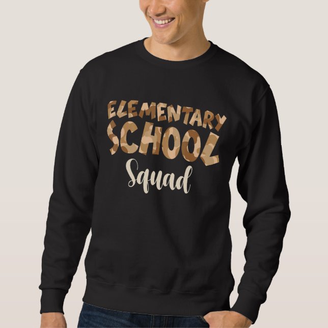Camo Elementary School Squad Back To School Boys G Sweatshirt (Front)