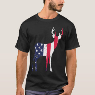 Camo Flag American Deer Hunter Patriotic for Men a T-Shirt