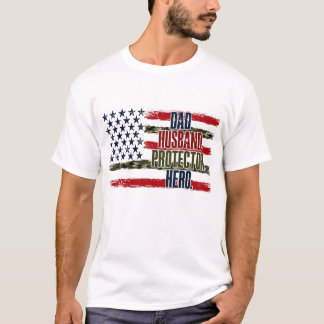 Camo Flag Father's Day, Daddy, Husband Protector T-Shirt