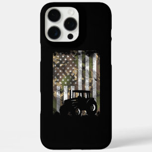 Camo Flag Tractor Vintage Farm Truck Patriotic Far iPhone 16 Pro Max Case