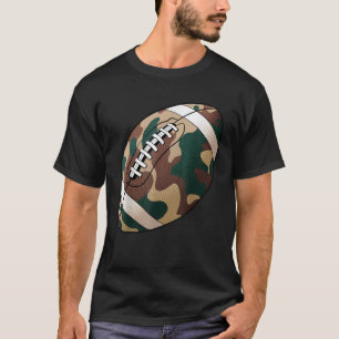 Camo Football Coquette Bow Camouflage Football Gam T-Shirt