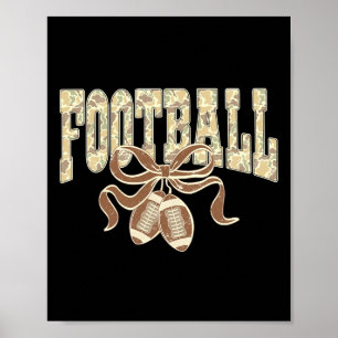 Camo Footll Preppy Coquette Cherries Bow Women Gir Poster