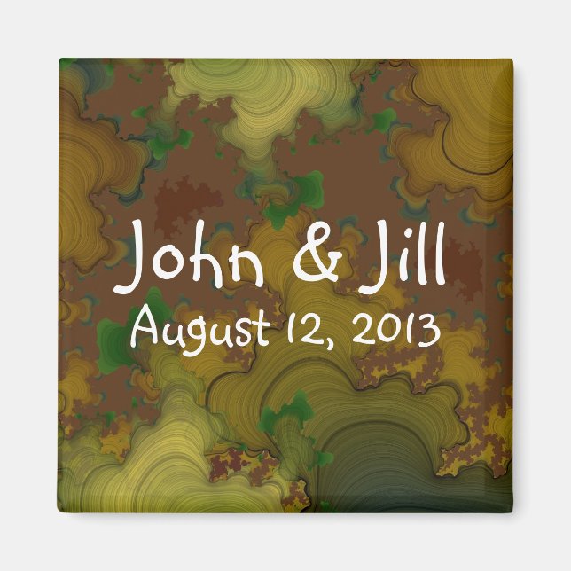 Camo Fractals Wedding Favor Magnet (Front)