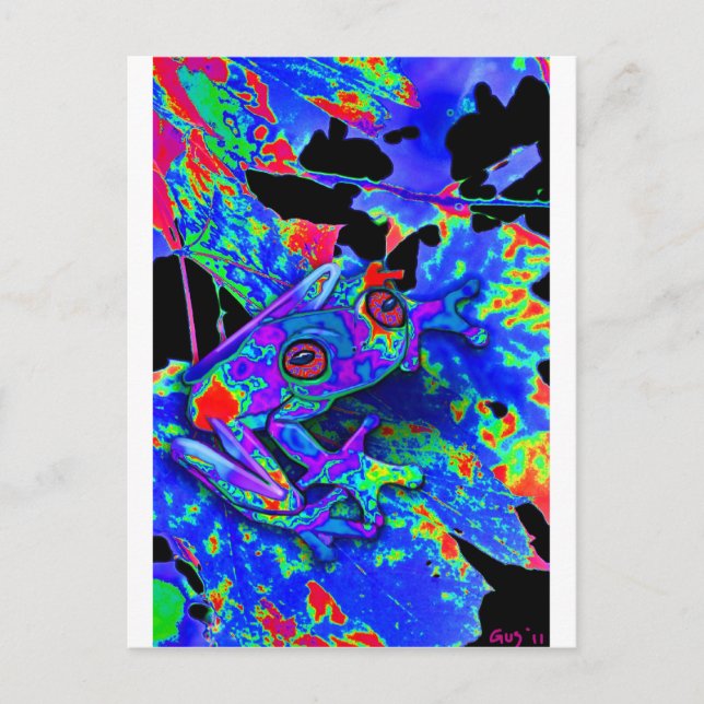 Camo Frog Postcard (Front)