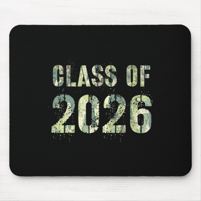 Camo Future Graduation Cl Of 2026 9th Grade First  Mouse Pad (Front)