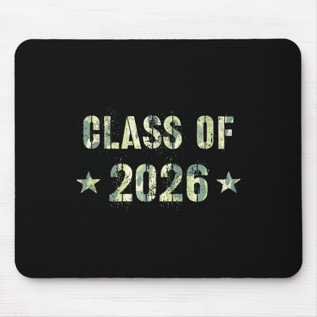 Camo Future Graduation Future Cl Of 2026 9th Grade Mouse Pad (Front)