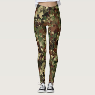 Camo Geometric Pattern Leggings