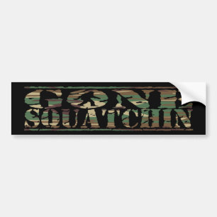 Camo Gone Squatchin Bumper Sticker