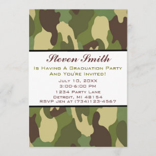 Camo Graduation Invitation