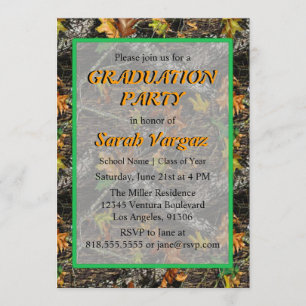 Camo Graduation Party Invitation