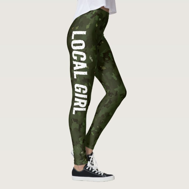 CAMO GREEN LG LOCAL GIRL LEGGINGS (Right)