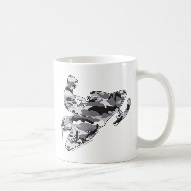 Camo Grey Sled on Black copy Coffee Mug (Right)