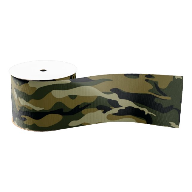 Camo Grosgrain Ribbon (Spool)