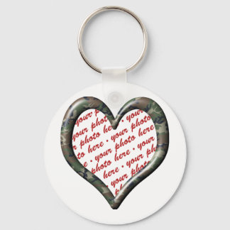 Camo Heart - Forest - Template Photo Frame Key Ring