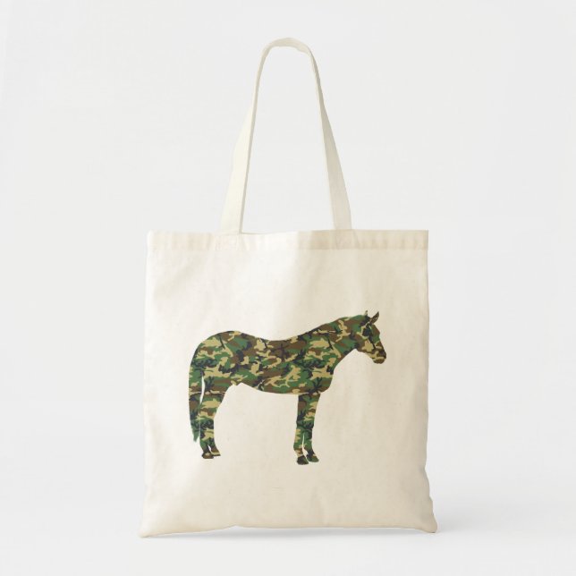 Camo Horse Tote Bag (Front)