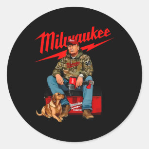 Camo Hunting Season Hand Drill Dog Hunt Classic Round Sticker