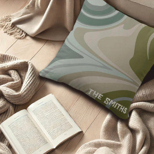 Camo Inspired Personalised Name Abstract Modern Cushion