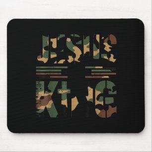 Camo Jesus Is King Cross Christian Camouflage Reli Mouse Pad