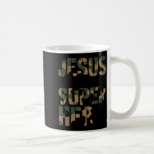 Camo Jesus Is My Superhero Toddler Boys Camouflage Coffee Mug