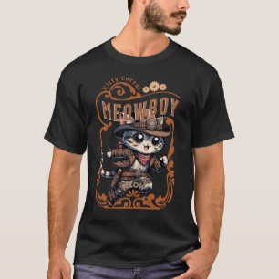 Camo Kitty Cowboy - The Ultimate Feline Outlaw T-Shirt