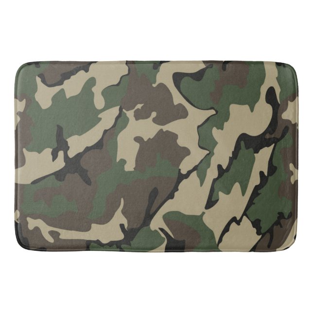 Camo, Large Bath Mat (Front)