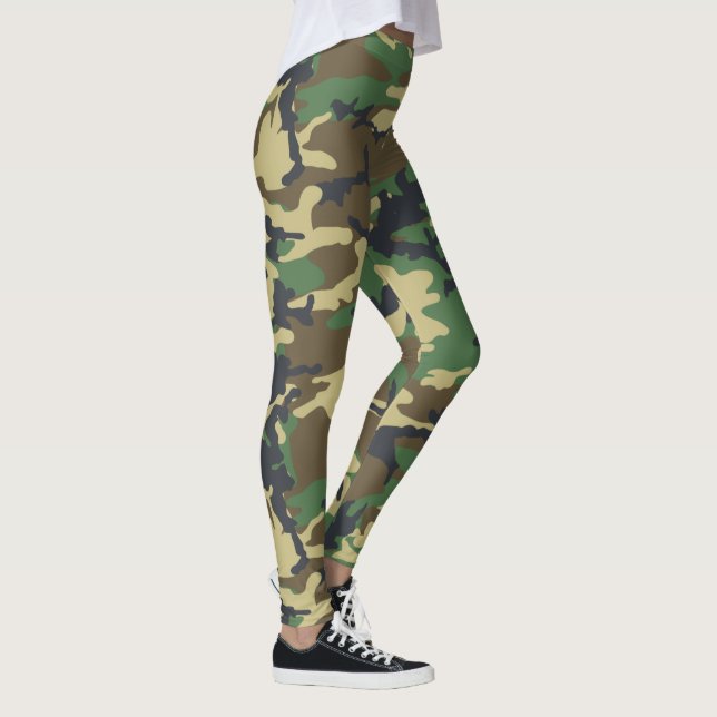 Camo Leggings for Outdoorsy Women and Teen Girls	 (Right)