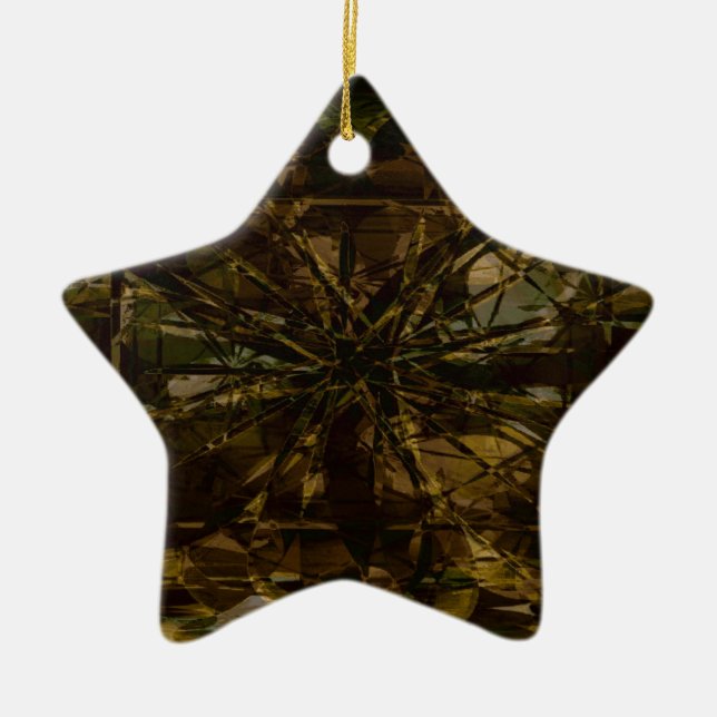 Camo Lover Petal Design Ceramic Ornament (Front)
