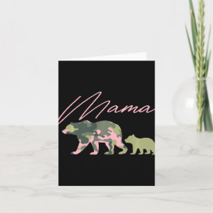 Camo Mama Bear Shirt, Mama Bear And Cub, Mom Of 1, Card