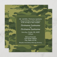 Camo Military Wedding Invitation