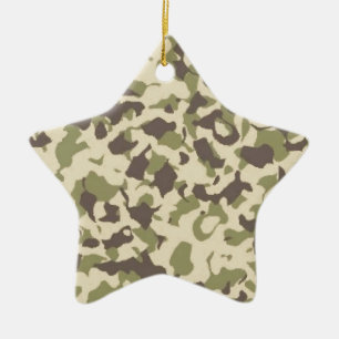 Camo Pattern Ceramic Ornament
