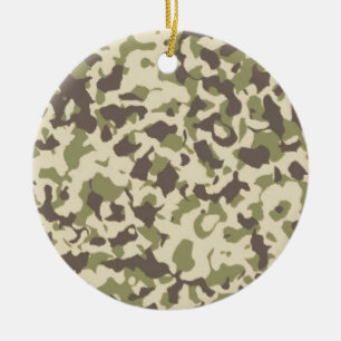 Camo Pattern Ceramic Ornament