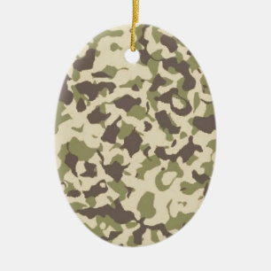 Camo Pattern Ceramic Tree Decoration