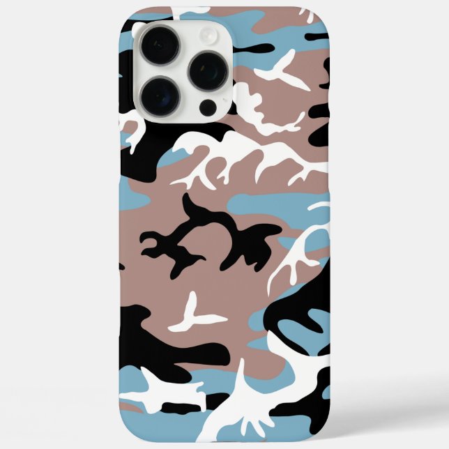 Camo Pattern - Grayish Red White Blue Black Case-Mate iPhone Case (Back)