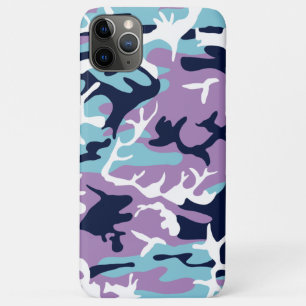 Camo Pattern - Purple Navy Blue White iPhone 11 Pro Max Case