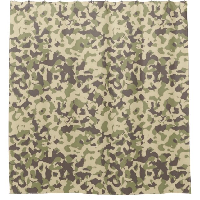 Camo Pattern Shower Curtain (Front)