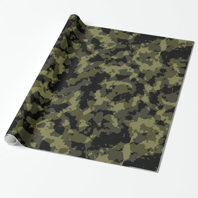 Camo Pattern Wrapping Paper (Unrolled)