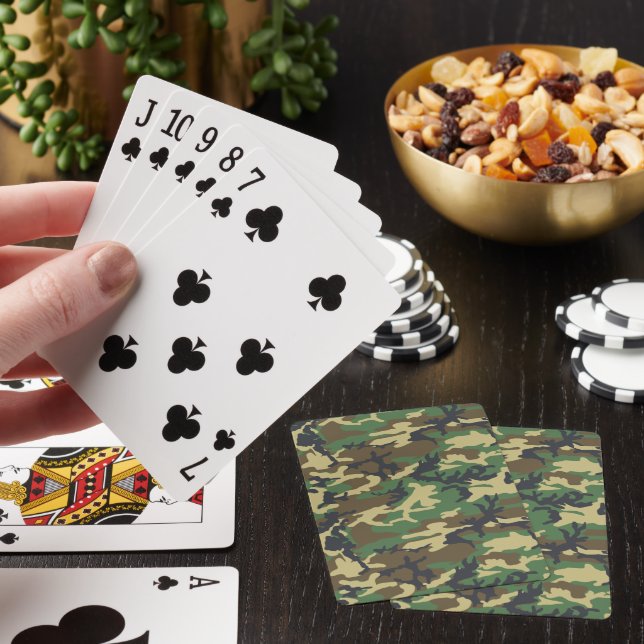 Camo Playing Cards for Outdoorsmen and Game Nights (In Situ)
