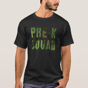 Camo Pre School Squad Teacher Hello Pre K Vintage T-Shirt