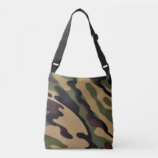 Camo Print Cross-Body Tote Bag