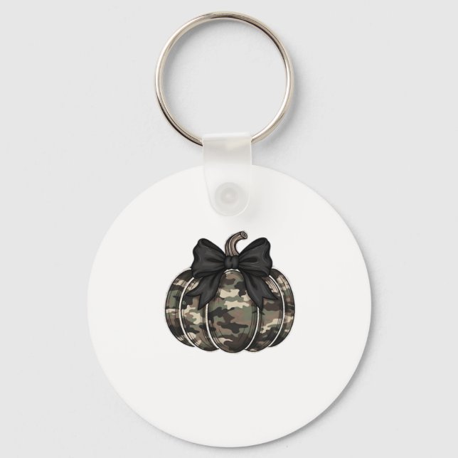 Camo Pumpkin Classic T-Shirt.png Key Ring (Front)