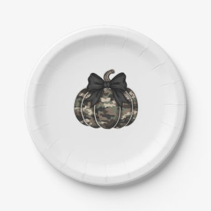 Camo Pumpkin Classic T-Shirt.png Paper Plate