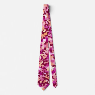 Camo Red Abstract Pattern Tie