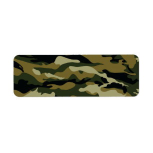 Camo Return Address Label