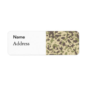 Camo Return Address Label