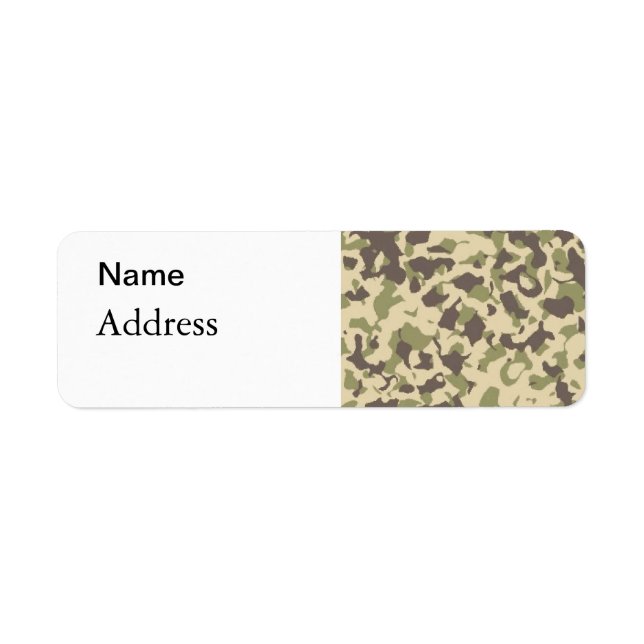 Camo Return Address Label (Front)