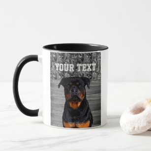 Camo Rottweiler Dog Breed Animal Name Mug