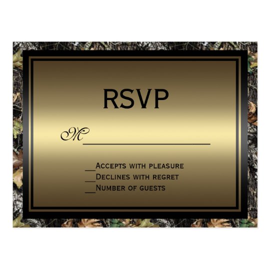 Camo RSVP Postcard